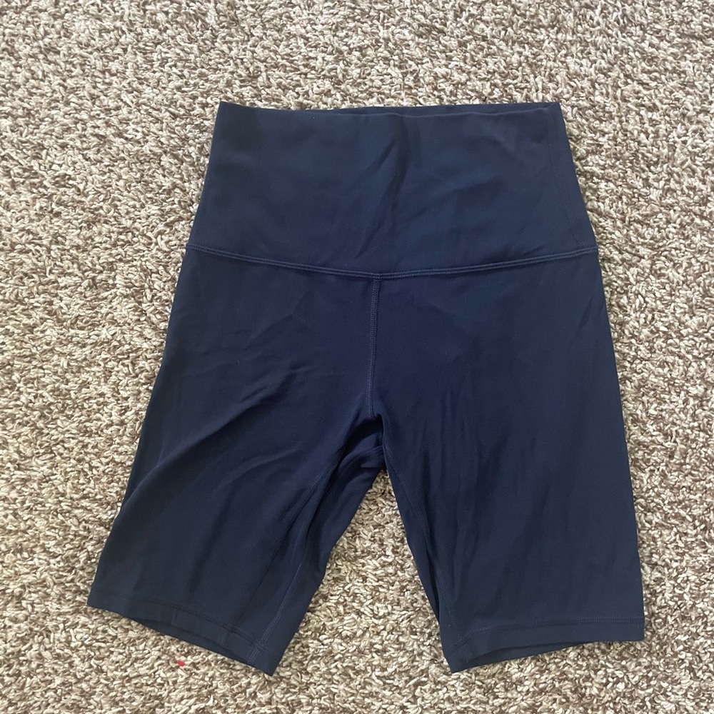 LULULEMON navy blue biker shorts